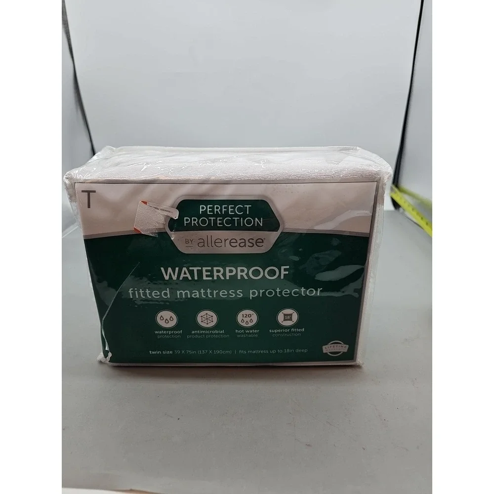 Twin Size Fitted Waterproof Mattress Protector - AllerEase Perfect Protection
